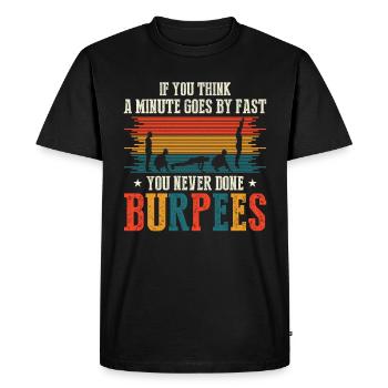 Conception d’entraînement burpee amusante pour l’entraînement aérobique - T-shirt Premium bio Homme - noir - Devant - Nico (187cm)