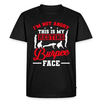 Burpees - T-shirt Premium bio Homme - noir - Devant - Nico (187cm)