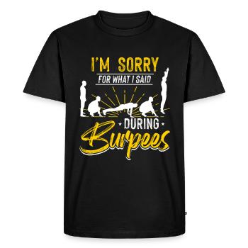 Burpees - T-shirt Premium bio Homme - noir - Devant - Nico (187cm)