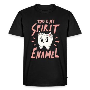 Technicien dentaire en émail dentaire - T-shirt Premium bio Homme - noir - Devant - Nico (187cm)