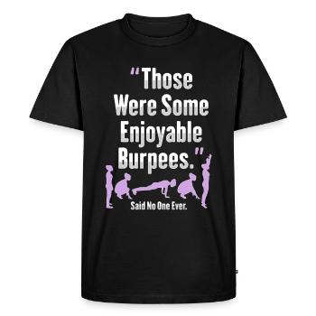 Burpees Girl Design pour femme aérobique - T-shirt Premium bio Homme - noir - Devant - Nico (187cm)