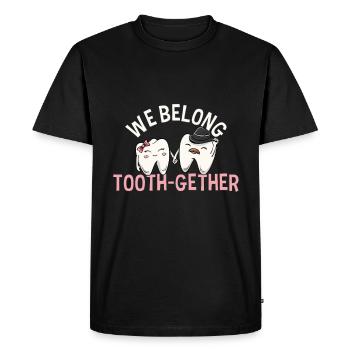 Nous appartenons ensemble pour un couple de prothésistes dentaires - T-shirt Premium bio Homme - noir - Devant - Nico (187cm)