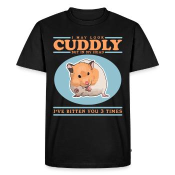 Hamster Dwarf Hamster Golden Hamster Gift - Men's Premium Organic T-Shirt - black - Front - Nico (187cm)