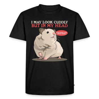 Hamster Golden Hamster Dwarf Hamster Gift - Men's Premium Organic T-Shirt - black - Front - Nico (187cm)