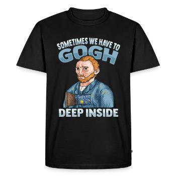 L’art de Van Gogh - T-shirt Premium bio Homme - noir - Devant - Nico (187cm)