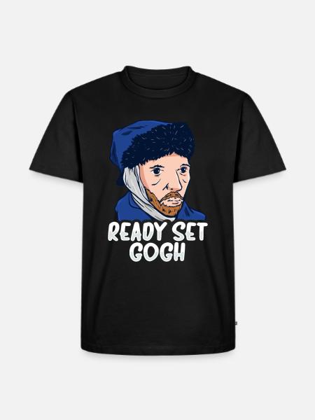 Van Gogh Kunst - Mannen Premium Bio T-shirt - zwart