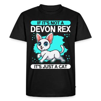 Devon Rex Cat Cat Owner Cat Gift - Men's Premium Organic T-Shirt - black - Front - Nico (187cm)