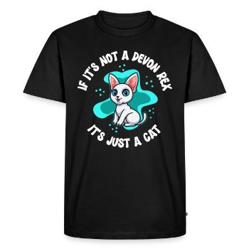 Devon Rex chat | Propriétaire de chat Cadeau de chat - T-shirt Premium bio Homme - noir - Devant - Nico (187cm)