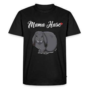 Maman lapin doux bélier avec coeur un lapin et - T-shirt Premium bio Homme - noir - Devant - Nico (187cm)