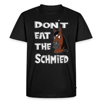 Ne mangez pas le forgeron maréchal-ferrant - T-shirt Premium bio Homme - noir - Devant - Nico (187cm)