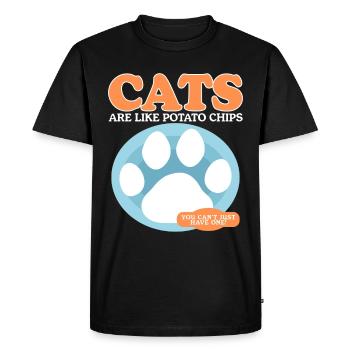 Cat Cat Lovers Cat Owner Gift - Men's Premium Organic T-Shirt - black - Front - Nico (187cm)