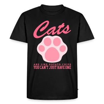 Cat Cat Owner Cat Lovers Gift - Men's Premium Organic T-Shirt - black - Front - Nico (187cm)