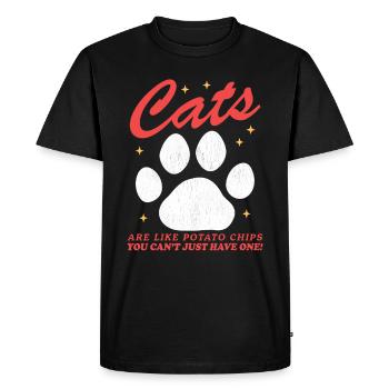 Cats | Cat Lovers Cat Owner Gift - Men's Premium Organic T-Shirt - black - Front - Nico (187cm)