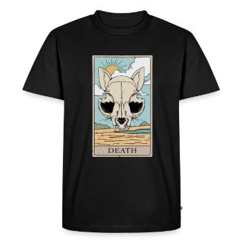 Conception de carte de Tarot de Mort de Chat pour une Carte de Tarot - T-shirt Premium bio Homme - noir - Devant - Nico (187cm)