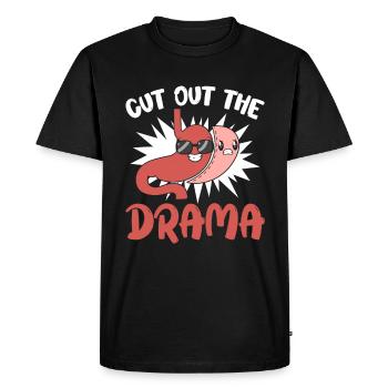 Fini le drame de la guérison de l’estomac - T-shirt Premium bio Homme - noir - Devant - Nico (187cm)