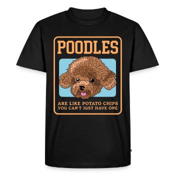 Poodle Dogs Dog Owner Dog Lovers Gift - Men's Premium Organic T-Shirt - black - Front - Nico (187cm)