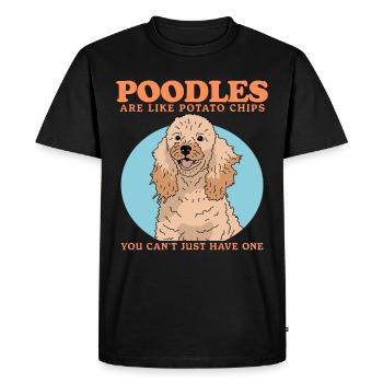 Poodle Dogs Dog Lovers Dog Owners Gift - Men's Premium Organic T-Shirt - black - Front - Nico (187cm)