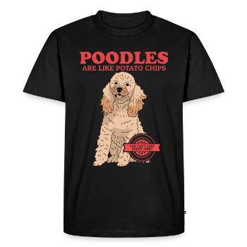 Poodle Dog Dog Owner Dog Lovers Gift - Men's Premium Organic T-Shirt - black - Front - Nico (187cm)