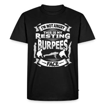 Burpees - T-shirt Premium bio Homme - noir - Devant - Nico (187cm)