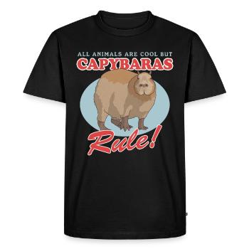 Capybaras Capybara Capybara Cadeau - T-shirt Premium bio Homme - noir - Devant - Nico (187cm)