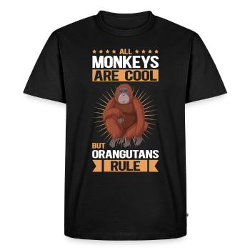 Cadeau Orang-outan Singe Orang-outan - T-shirt Premium bio Homme - noir - Devant - Nico (187cm)