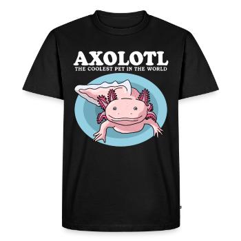Axolotl Amphibiens à queue Axolotls Cadeau - T-shirt Premium bio Homme - noir - Devant - Nico (187cm)