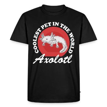 Axolotl amphibiens à queue Axolotls amphibiens cadeau - T-shirt Premium bio Homme - noir - Devant - Nico (187cm)