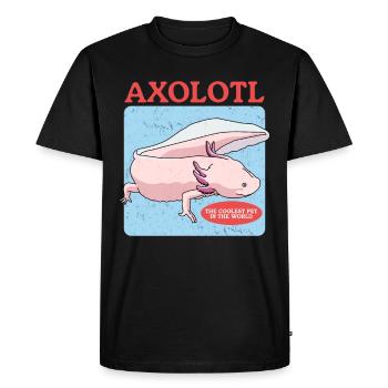 Axolotl Amphibiens à queue Axolotls Cadeau - T-shirt Premium bio Homme - noir - Devant - Nico (187cm)