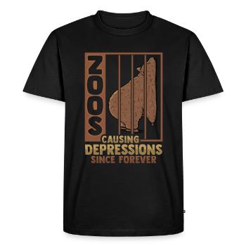 Animal welfare Animal cruelty Design - Men's Premium Organic T-Shirt - black - Front - Nico (187cm)
