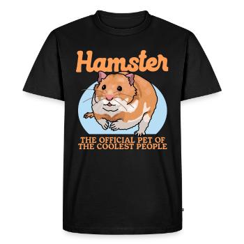 Hamster Dwarf Hamster | Golden Hamster Gift - Men's Premium Organic T-Shirt - black - Front - Nico (187cm)