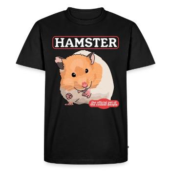 Hamster Golden Hamster Dwarf Hamster Gift - Men's Premium Organic T-Shirt - black - Front - Nico (187cm)