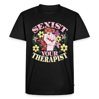 Féminisme Émancipation Féministe - T-shirt Premium bio Homme - noir - Devant - Nico (187cm)