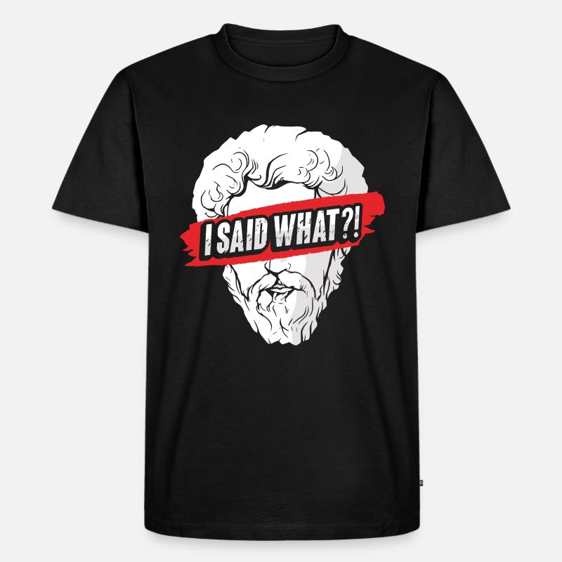 Markus Aurelius Philosophie - Männer Premium Bio T-Shirt - Schwarz