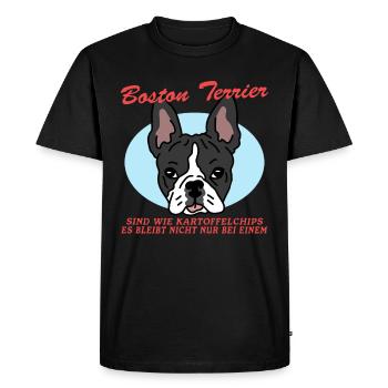 Boston Terrier Dogs Dog Owner Gift - Men's Premium Organic T-Shirt - black - Front - Nico (187cm)