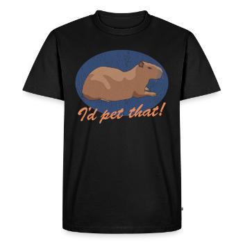 Capybara Capybaras Cadeau - T-shirt Premium bio Homme - noir - Devant - Nico (187cm)