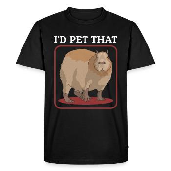 Capybara capybaras Capybaras cadeau - T-shirt Premium bio Homme - noir - Devant - Nico (187cm)
