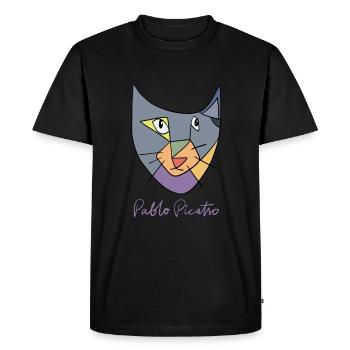 Histoire de l’art Arts visuels Cubisme Chat - T-shirt Premium bio Homme - noir - Devant - Nico (187cm)
