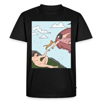 Histoire de l’art Arts visuels Michelangelo Chat - T-shirt Premium bio Homme - noir - Devant - Nico (187cm)