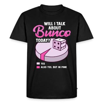 Bunco - Men's Premium Organic T-Shirt - black - Front - Nico (187cm)