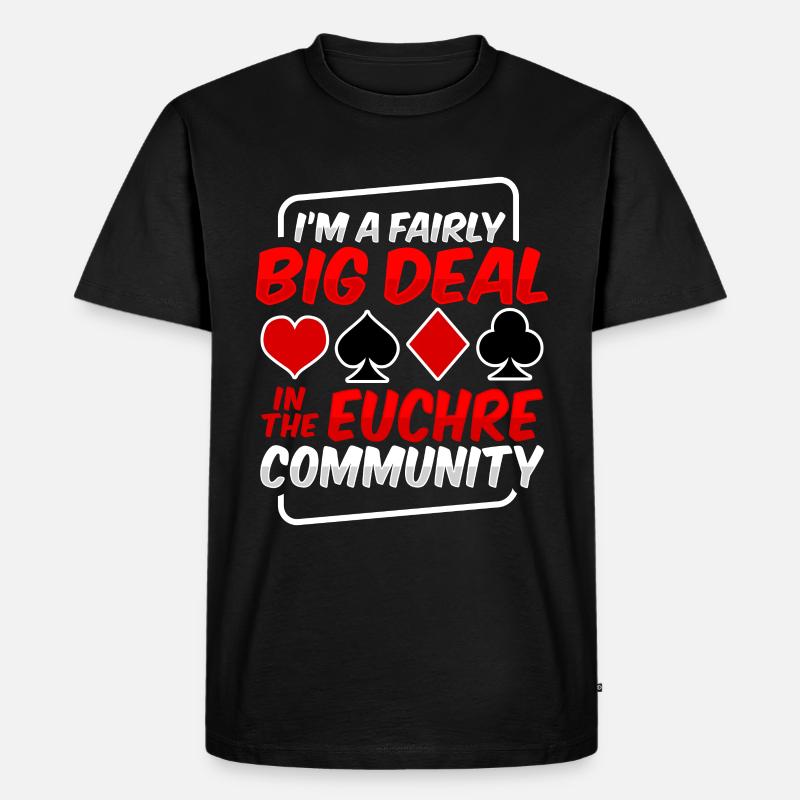 Kartenspiel Euchre - Männer Premium Bio T-Shirt - Schwarz