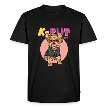 K Pop Chien Pop coréenne - T-shirt Premium bio Homme - noir - Devant - Nico (187cm)