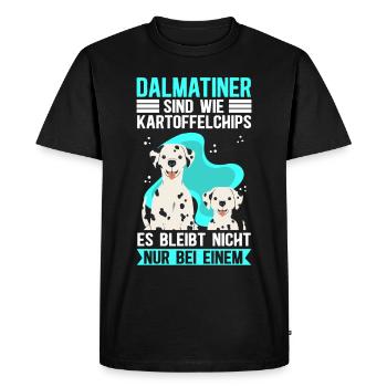 Cadeau de propriétaire de chien dalmatien - T-shirt Premium bio Homme - noir - Devant - Nico (187cm)