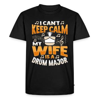 Ma femme est tambour-major - T-shirt Premium bio Homme - noir - Devant - Nico (187cm)