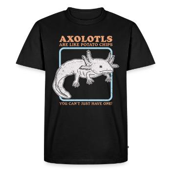 Axolotl Amphibiens à queue Axolotls Cadeau - T-shirt Premium bio Homme - noir - Devant - Nico (187cm)