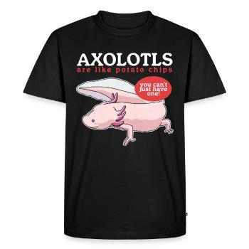 Axolotl Amphibiens à queue Axolotls Cadeau - T-shirt Premium bio Homme - noir - Devant - Nico (187cm)