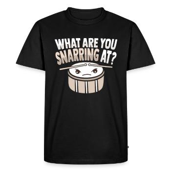 Drummsticks Caisse claire - T-shirt Premium bio Homme - noir - Devant - Nico (187cm)