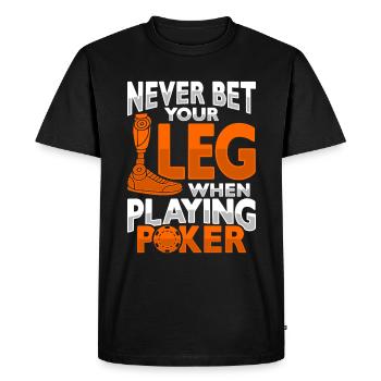 Amputated leg prosthesis Prosthesis Amputation - Men's Premium Organic T-Shirt - black - Front - Nico (187cm)