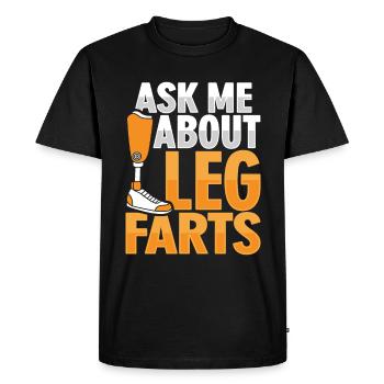 Amputated leg prosthesis Prosthesis Amputation - Men's Premium Organic T-Shirt - black - Front - Nico (187cm)
