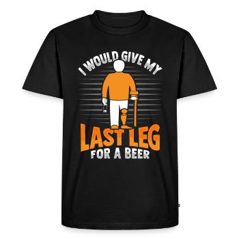 Amputated leg prosthesis Prosthesis Amputation - Men's Premium Organic T-Shirt - black - Front - Nico (187cm)