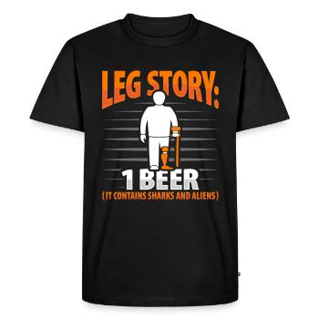 Amputated leg prosthesis Prosthesis Amputation - Men's Premium Organic T-Shirt - black - Front - Nico (187cm)